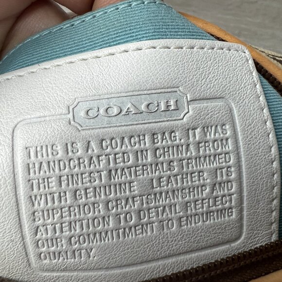 Rare Vintage Y2k Coach Pochette Sea Applique Hand Bag - Picture 7 of 7